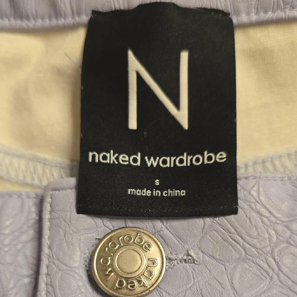 Naked Wardrobe Light Purple Crocodile Printed High Rise Jeans Size S